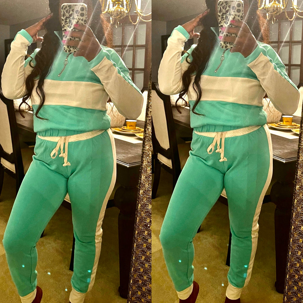 Teal Jogger Set