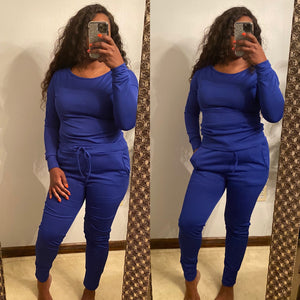 Blue jogger set